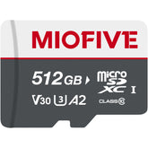 Miofive 512 GB microSDXC-Speicherkarte für Dashcams der Miofive S1- und Mini-Serie